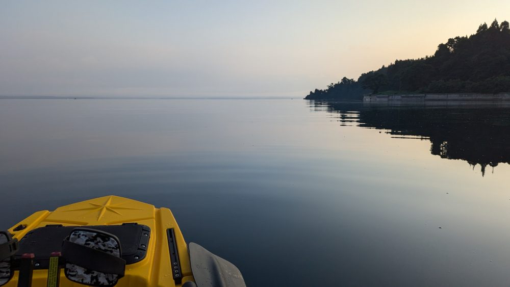 能登島カヤックフィッシングデビュー